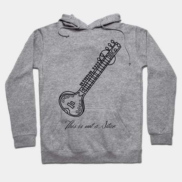 This is not a Sitar (black design) Hoodie by firstsapling@gmail.com